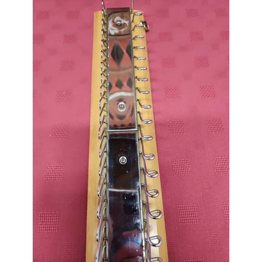 MCM Selectie Wooden Hanging Tie Rack Made In The USA 1950's